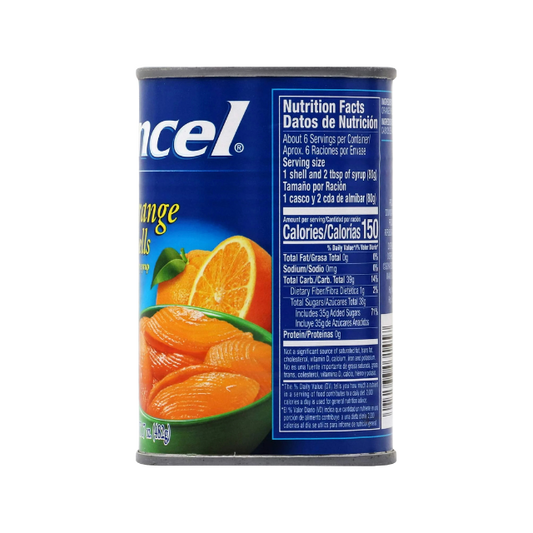 Ancel Cascos de Naranja en Almíbar Espeso – Lata 17 oz