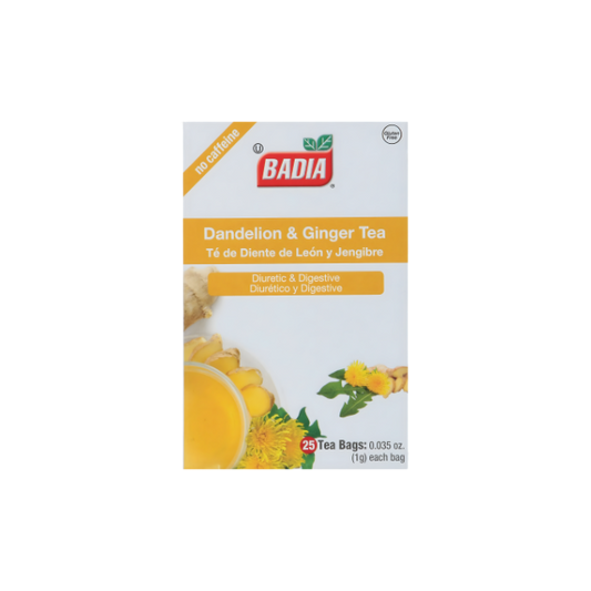 Té de Diente de León y Jengibre Badia – 25 Bolsitas