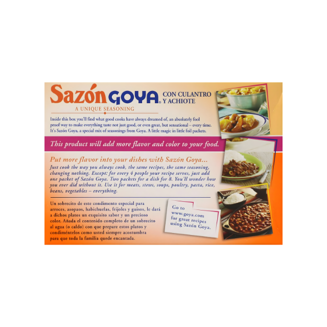 Goya Sazón Culantro y Achiote – Condimento Latino 3.52 oz