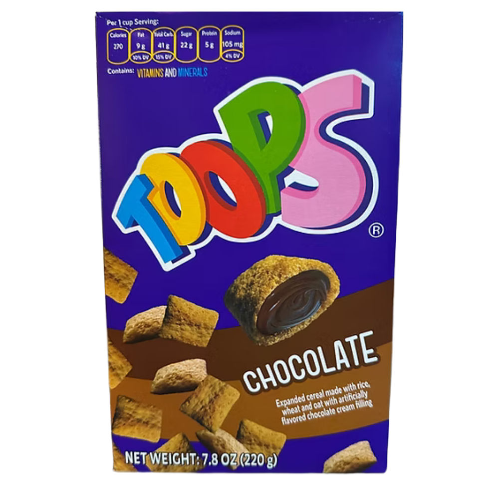 Toops Cereal Chocolate Relleno | Cereal de Chocolate 11.3 oz