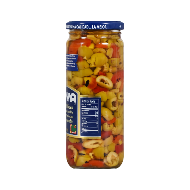 Goya Aceitunas para Ensalada Manzanilla con Pimientos – 9.5 oz