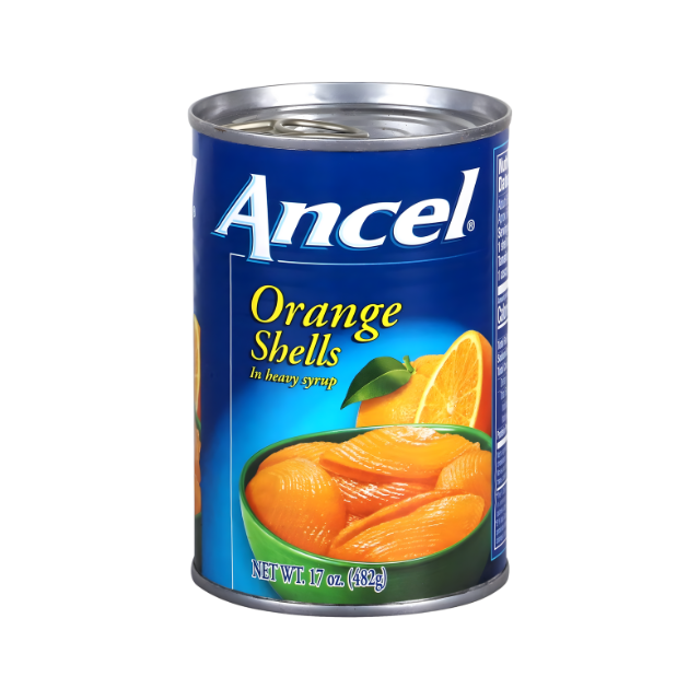 Ancel Cascos de Naranja en Almíbar Espeso – Lata 17 oz