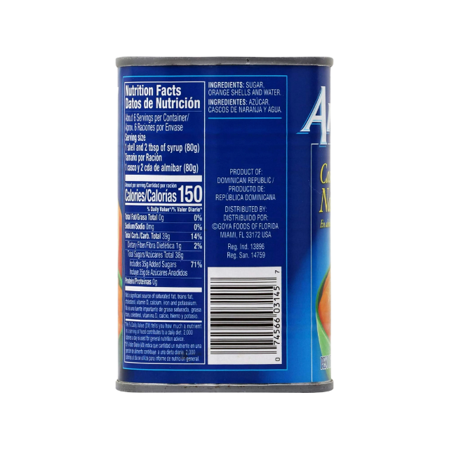 Ancel Cascos de Naranja en Almíbar Espeso – Lata 17 oz