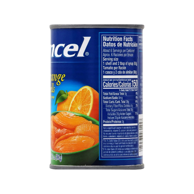 Ancel Cascos de Naranja en Almíbar Espeso – Lata 17 oz