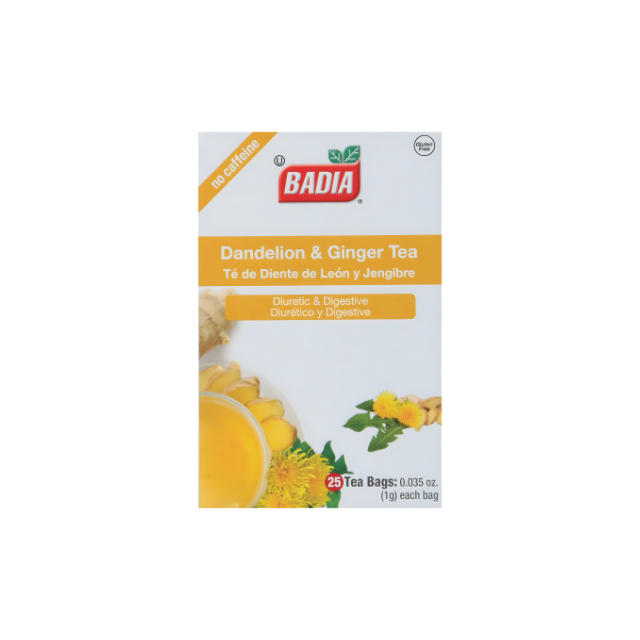 Té de Diente de León y Jengibre Badia – 25 Bolsitas