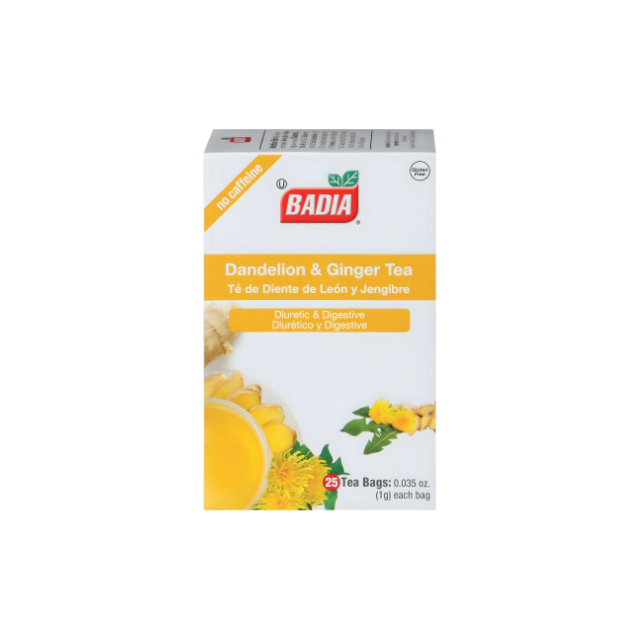 Té de Diente de León y Jengibre Badia – 25 Bolsitas