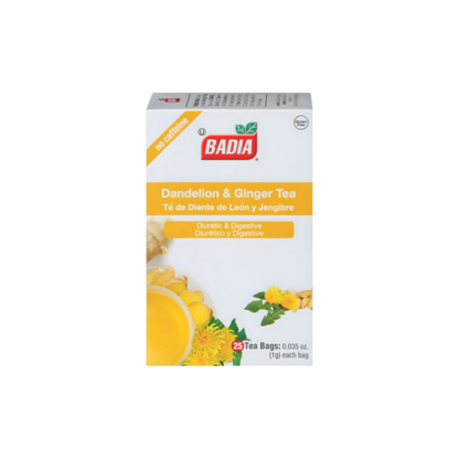 Té de Diente de León y Jengibre Badia – 25 Bolsitas
