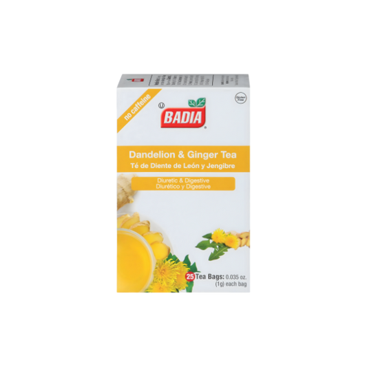 Té de Diente de León y Jengibre Badia – 25 Bolsitas