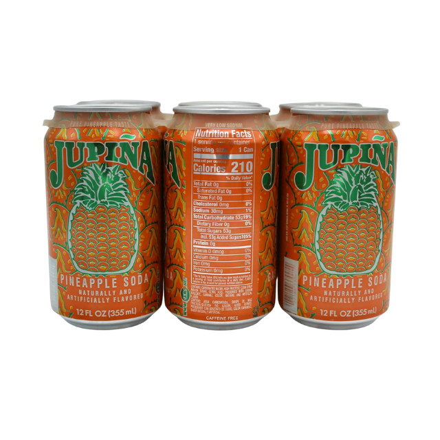 Jupiña – Refresco de Piña (6 latas de 12 oz)