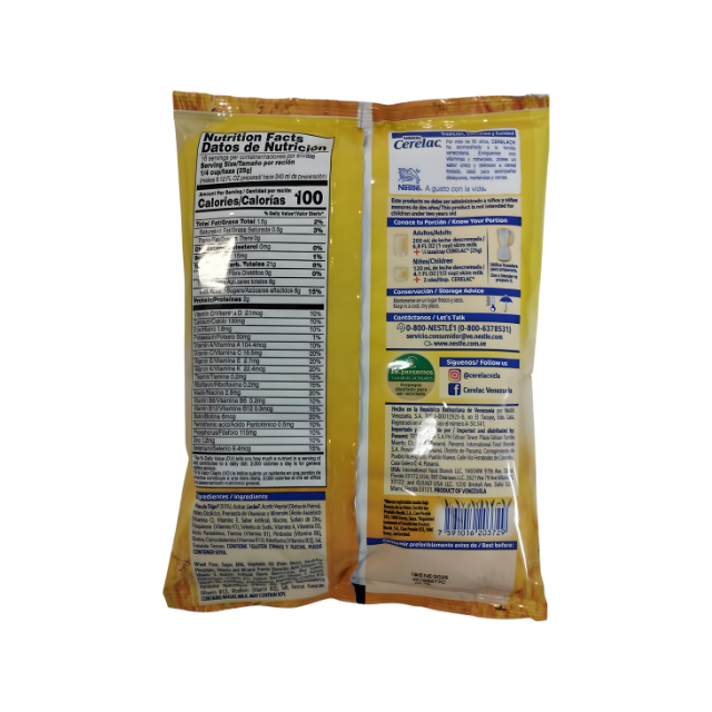 Cerelac Nestlé Alimento Vitaminado de Trigo y Leche – 400 g