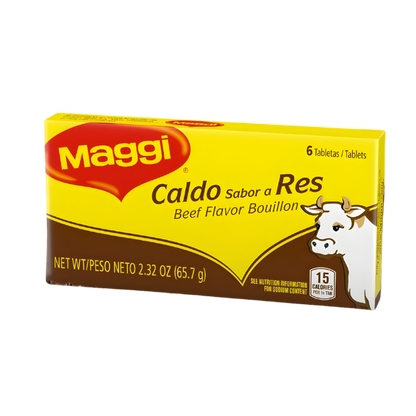 Maggi Caldo Sabor a Res – 6 Tabletas (2.32 oz)