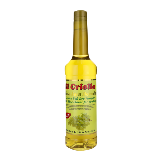 El Criollo Vinagre Seco Dorado Suave con Sabor a Vino 25.4 fl oz (750 ml)