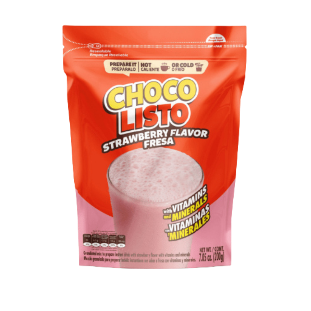 Choco Listo Sabor Fresa – Bebida Instantánea en Polvo 200 g