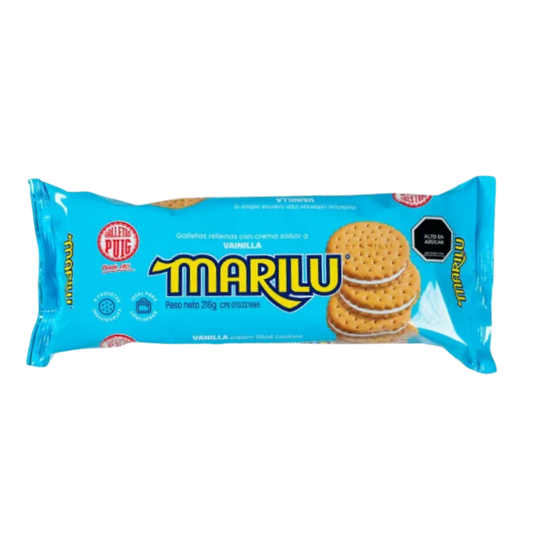 Galletas Marilú Vainilla Puig – Rellenas con Crema 216 g