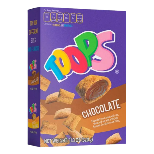 Toops Cereal Chocolate Relleno | Cereal de Chocolate 11.3 oz